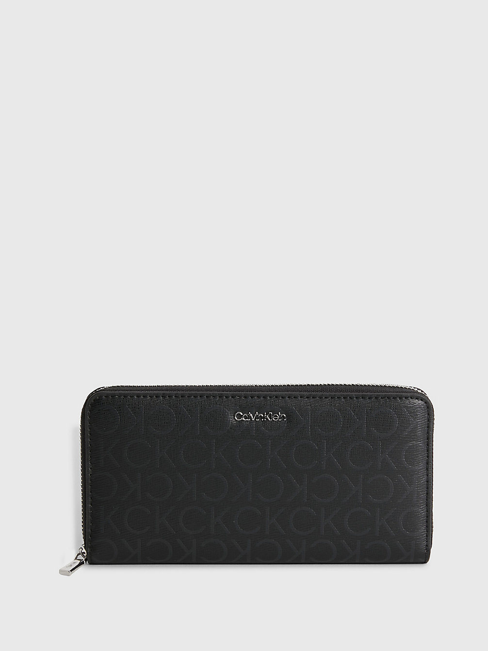 BLACK MONO Large Recycled Rfid Zip Around Wallet undefined women Calvin Klein