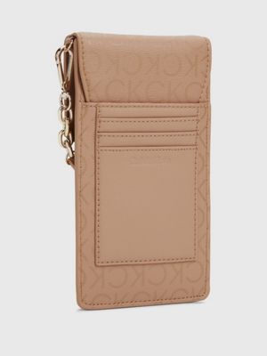 SAFARI CANVAS MONO Recycled Crossbody Phone Pouch for women CALVIN KLEIN