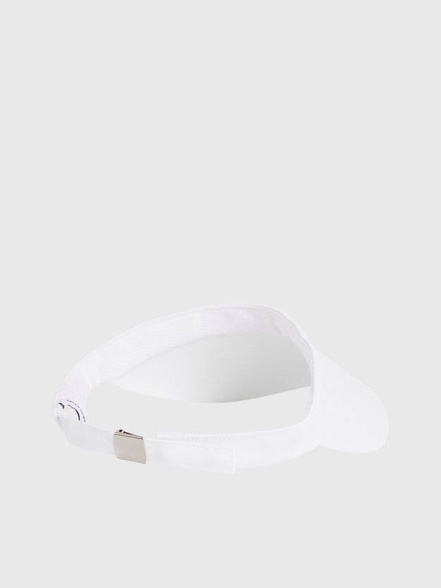 bright white organic cotton visor for women calvin klein