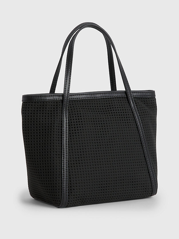 CK BLACK Small Perforated Tote Bag for women CALVIN KLEIN