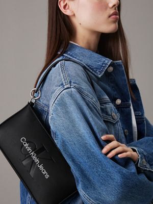 black/neutral shoulder bag for women calvin klein jeans