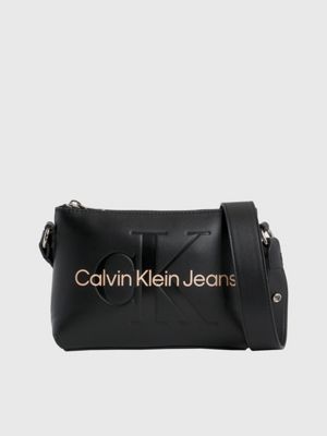 Calvin Klein - logo-print Crossbody Bag - Women - Calf Leather/Recycled Polyester - One Size - Brown