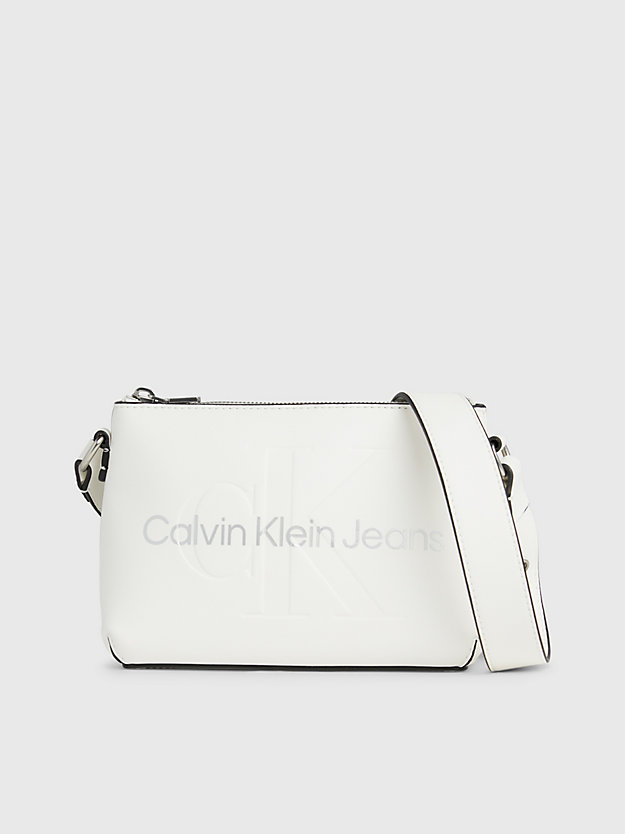 sac en bandoulière white/silver logo pour femmes calvin klein jeans