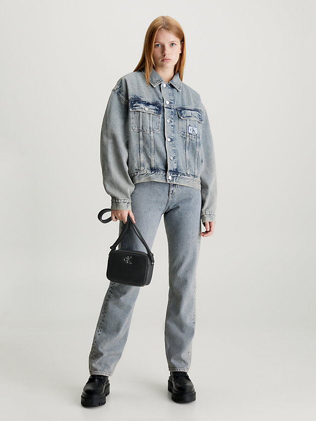 black torba przez ramię z materiałów z recyklingu dla kobiety - calvin klein jeans