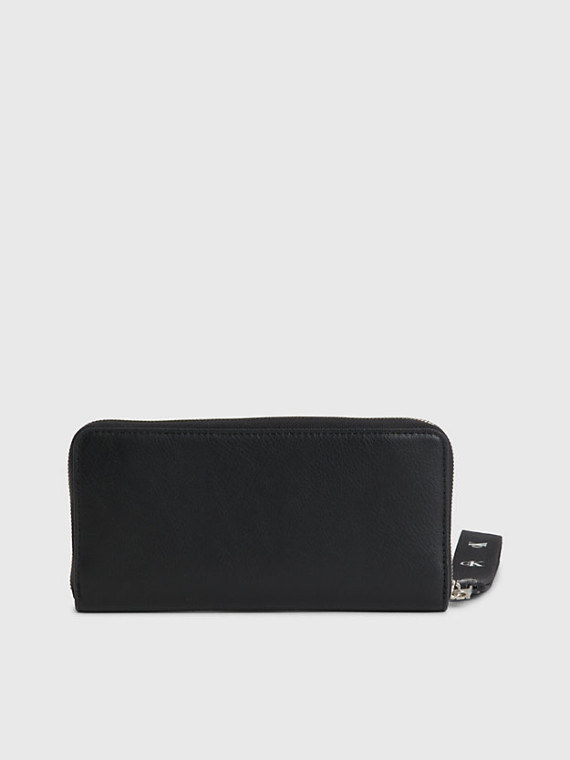 black/black zip around wallet for women calvin klein jeans