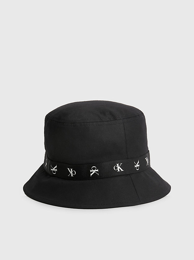 BLACK Kapelusz typu Bucket Hat z bawełny organicznej dla Kobiety CALVIN KLEIN JEANS