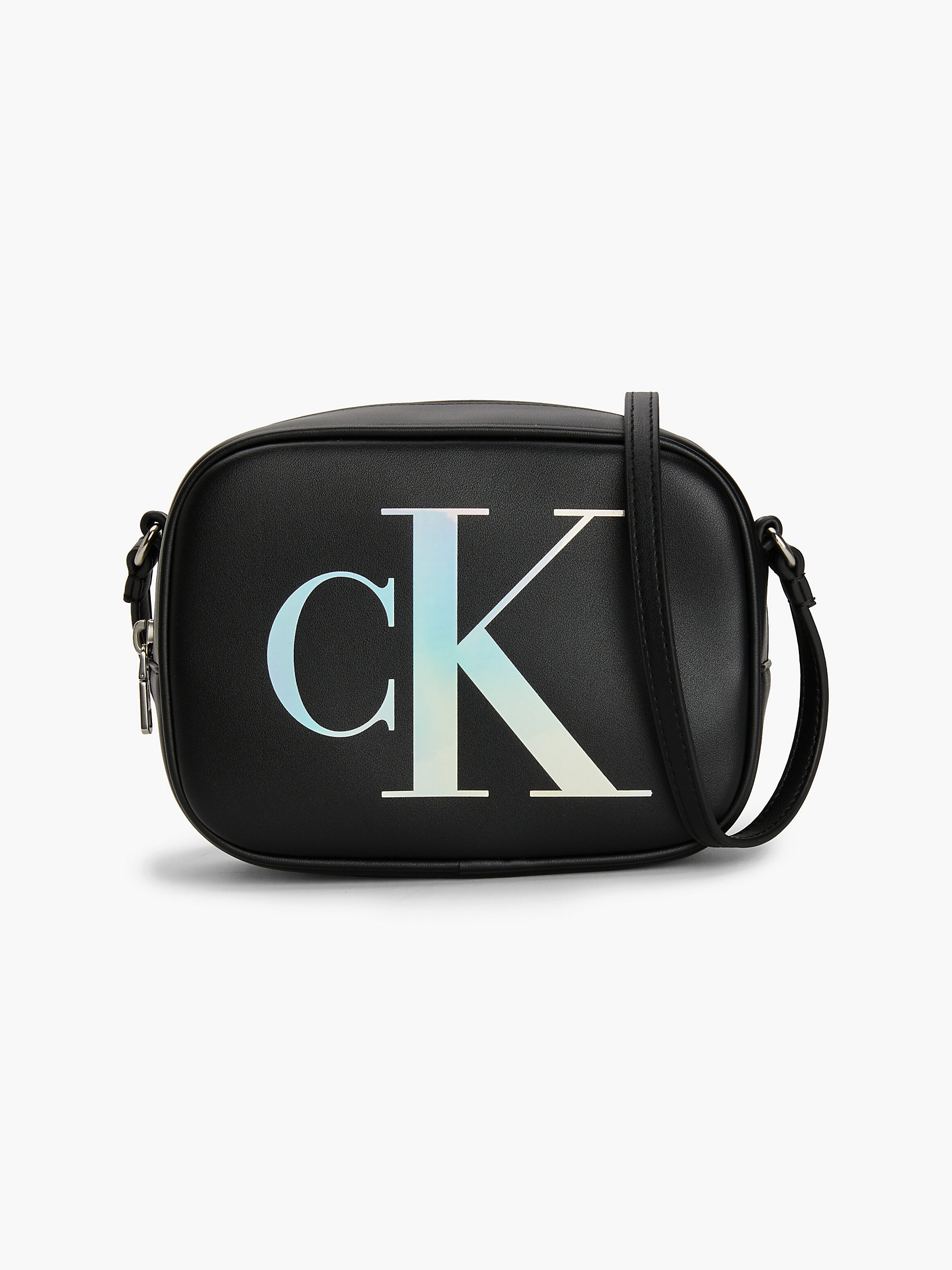 Fashion Black Iridescent Logo Crossbody Bag undefined women Calvin Klein