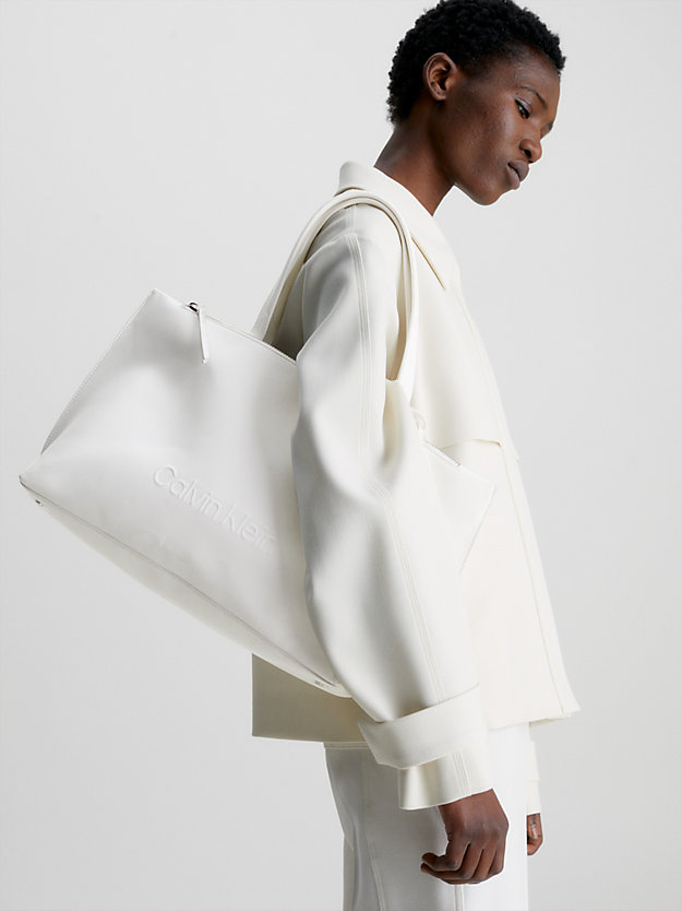 BRIGHT WHITE Tote-Bag aus recyceltem Material für Damen CALVIN KLEIN