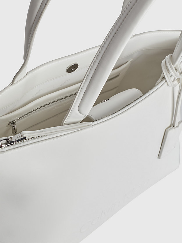 BRIGHT WHITE Recycled Tote Bag for women CALVIN KLEIN