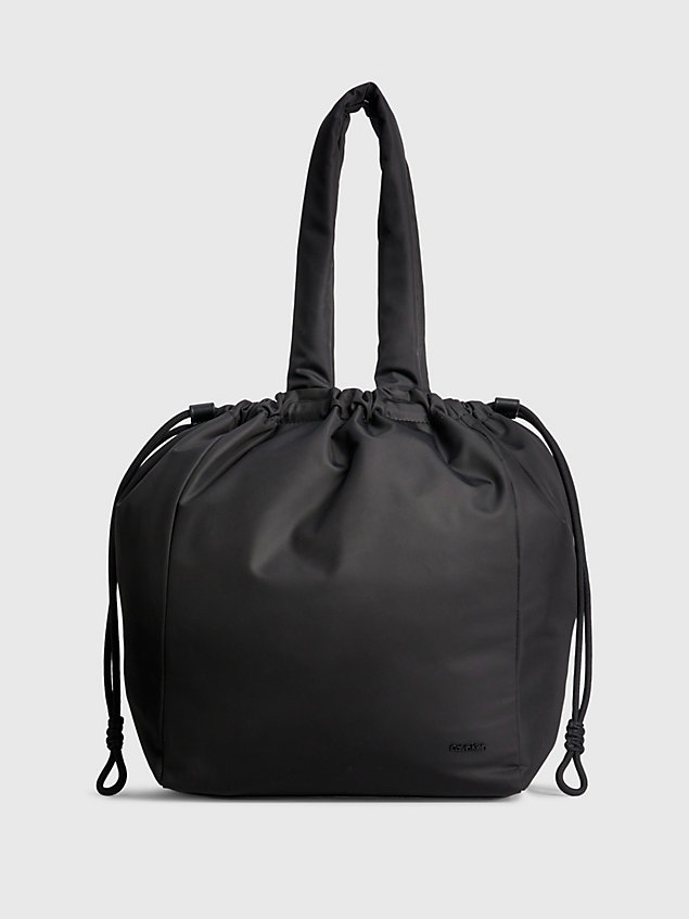 black gerecyclede tote bag voor dames - calvin klein