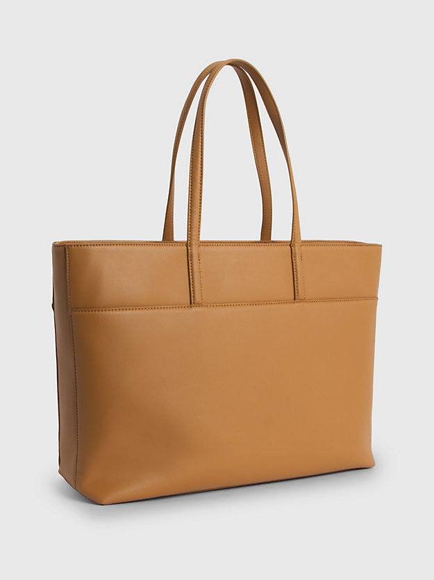 brown sugar large tote bag for women calvin klein