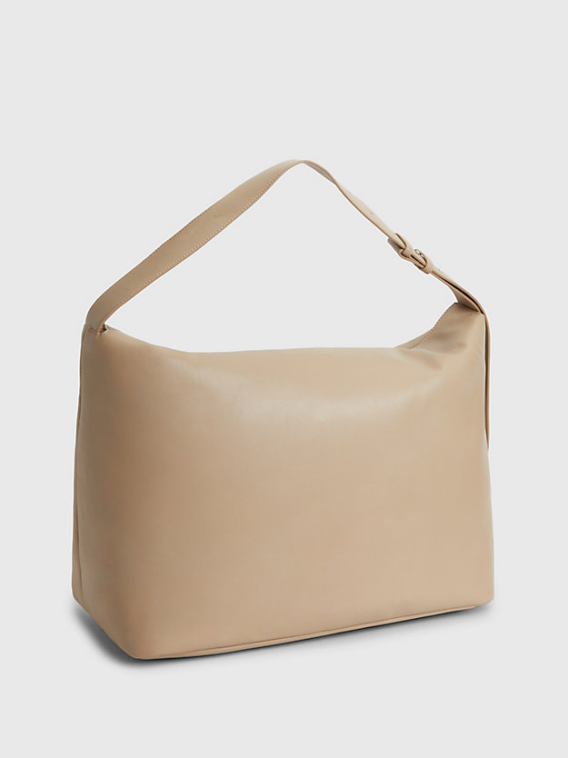 SILVER MINK Oversized Soft Recycled Shoulder Bag for women CALVIN KLEIN