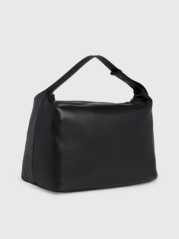 ck black large soft shoulder bag for women calvin klein