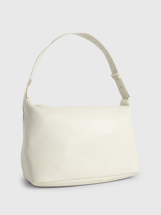 dk ecru large soft shoulder bag for women calvin klein