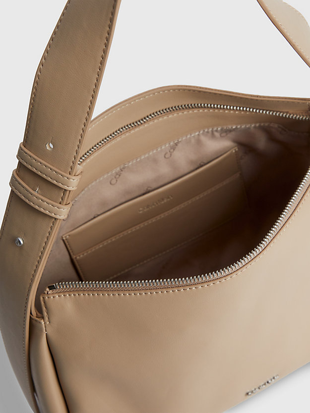 SILVER MINK Soft Recycled Shoulder Bag for women CALVIN KLEIN