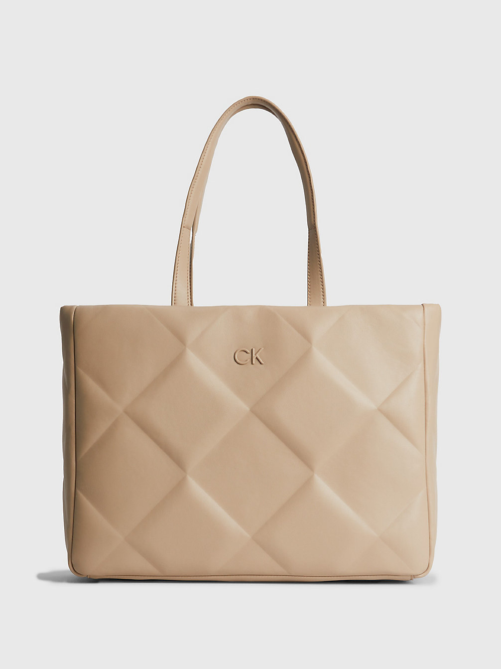 SILVER MINK Large Quilted Tote Bag undefined women Calvin Klein