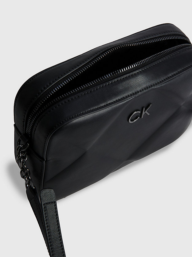 CK BLACK Recycled Quilted Crossbody Bag for women CALVIN KLEIN