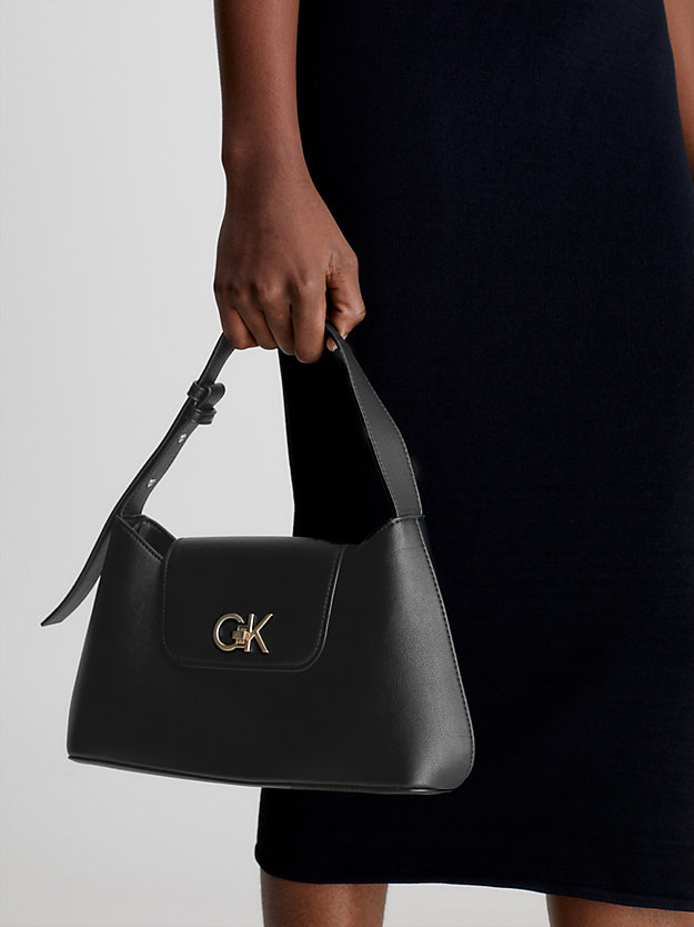 CK BLACK Recycelte Hobo-Bag für Damen CALVIN KLEIN