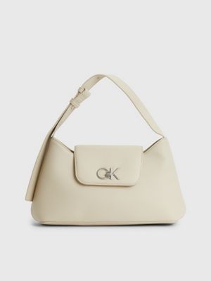 Calvin klein best sale lock leather satchel