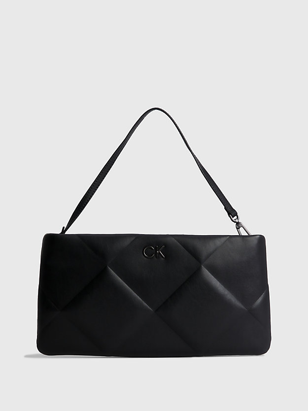 CK BLACK Quilted Convertible Clutch Bag for women CALVIN KLEIN