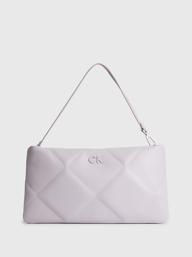 purple quilted convertible clutch bag for women calvin klein