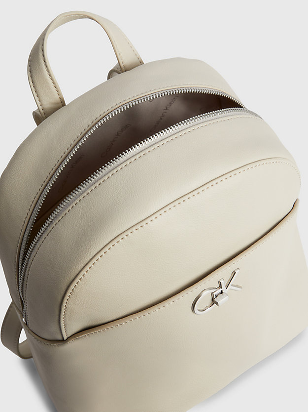 STONEY BEIGE Recycled Round Backpack for women CALVIN KLEIN