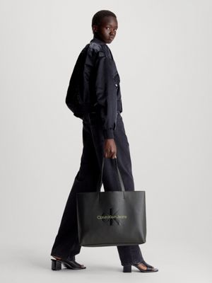 Calvin klein outlet black shopper bag