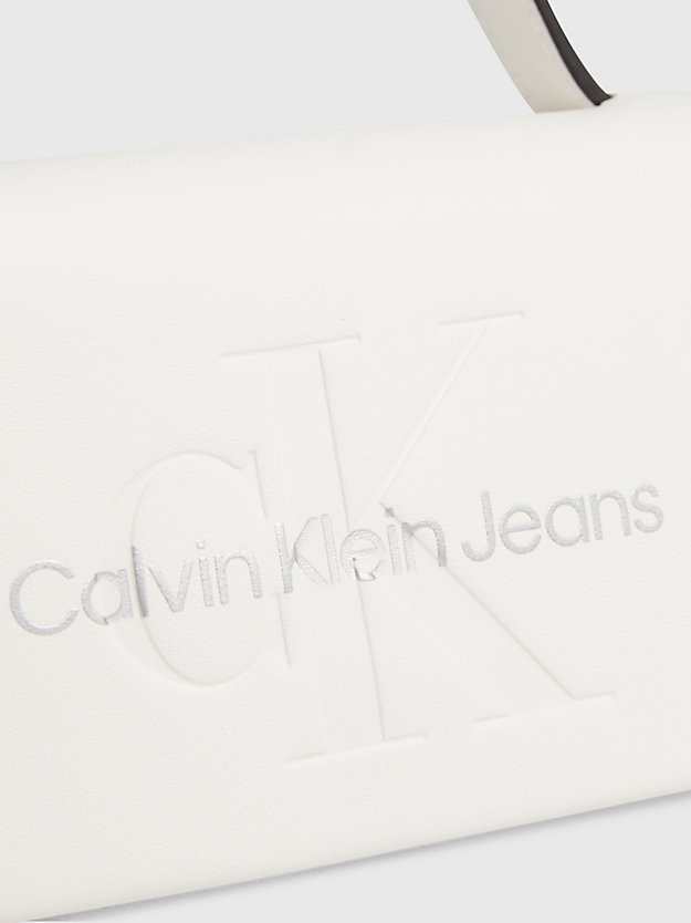 white/silver logo crossbody bag for women calvin klein jeans