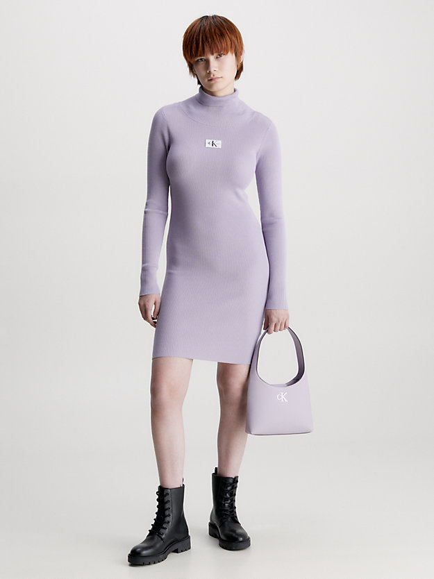 lavender aura recycled shoulder bag for women calvin klein jeans