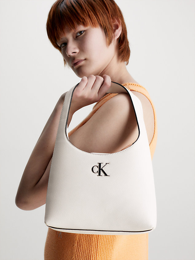 white recycled shoulder bag for women calvin klein jeans