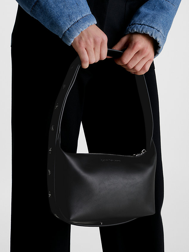 black recycled shoulder bag for women calvin klein jeans