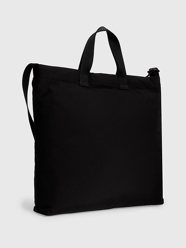 BLACK Soft Recycled Tote Bag for women CALVIN KLEIN JEANS
