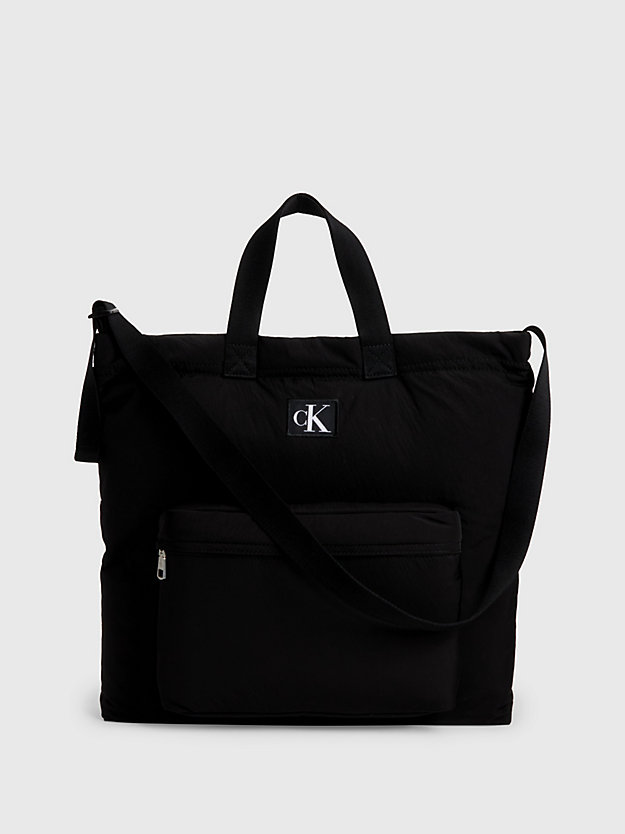black soft recycled tote bag for women calvin klein jeans