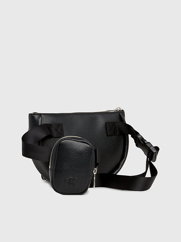 black round bum bag with pouch for women calvin klein jeans