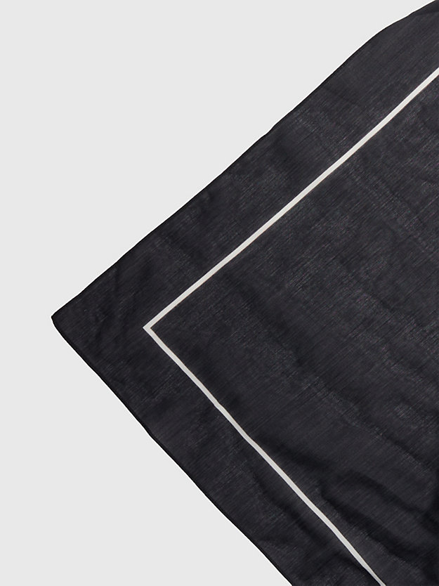 sciarpa a scialle in cotone biologico black da donna calvin klein jeans
