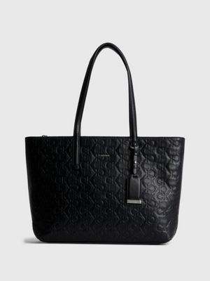 Calvin Klein Jeans SCULPTED MINI SLIM TOTE - Tote bag -  black/metallic/black 