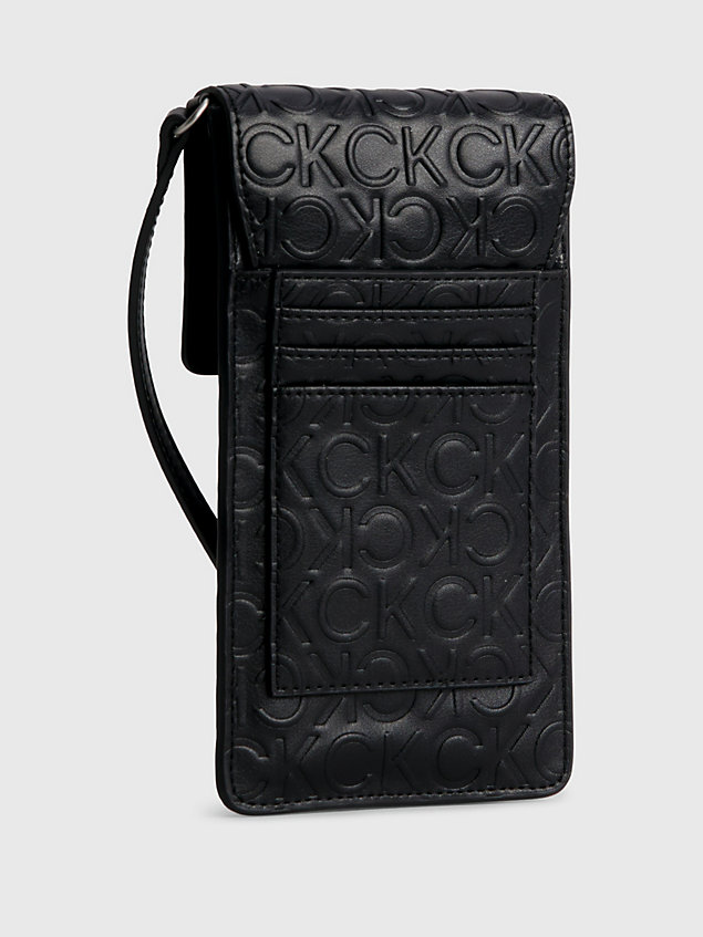 bolso bandolera reciclado para teléfono black de mujer calvin klein