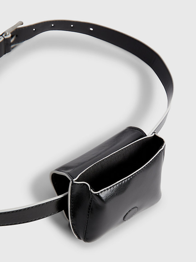 black recycled belt bag for women calvin klein