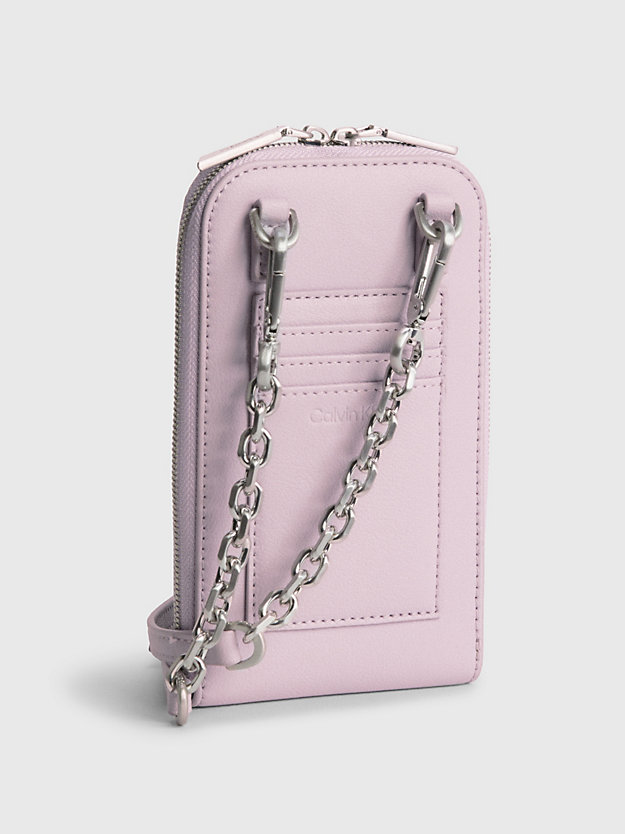 IRIS Crossbody-Handy-Tasche aus recyceltem Material für Damen CALVIN KLEIN