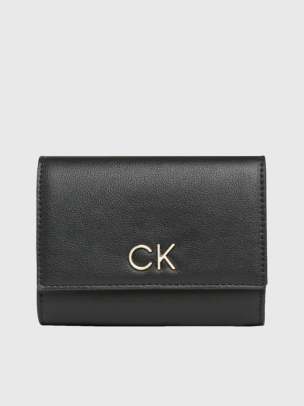 CK BLACK Portefeuille À Trois Volets En Matière Recyclée undefined femmes Calvin Klein