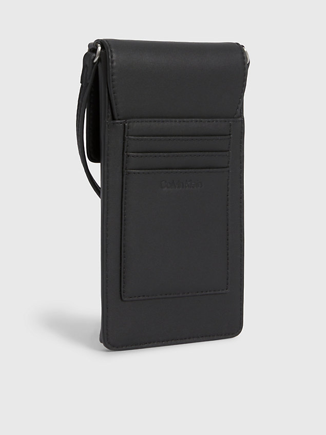 black crossbody phone bag for women calvin klein