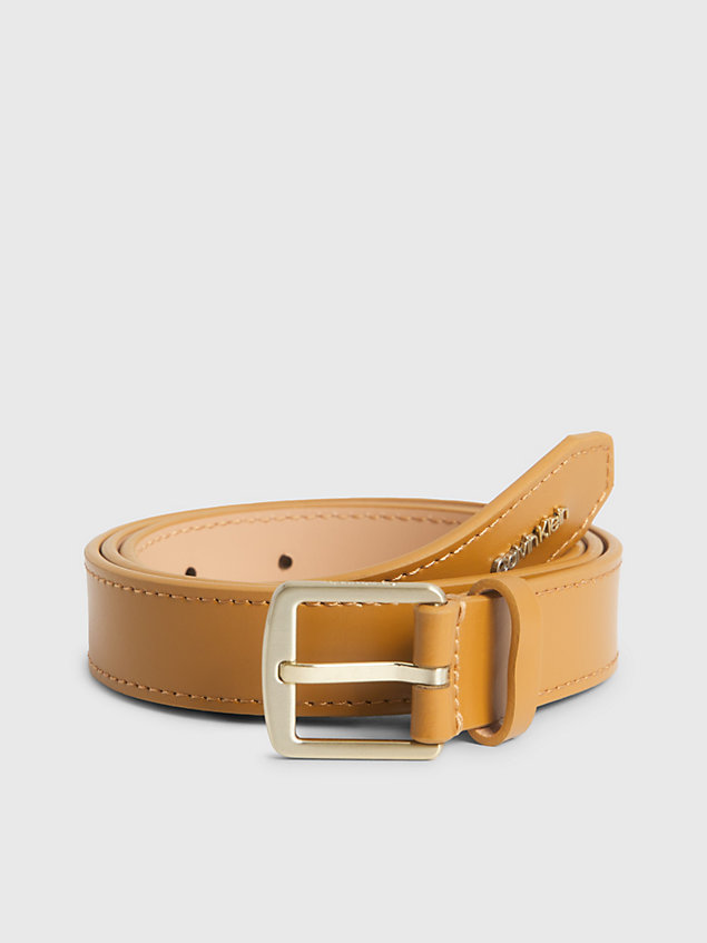 brown leather belt for women calvin klein