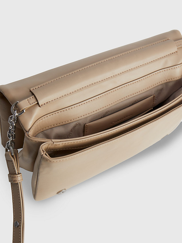 beige quilted convertible shoulder bag for women calvin klein