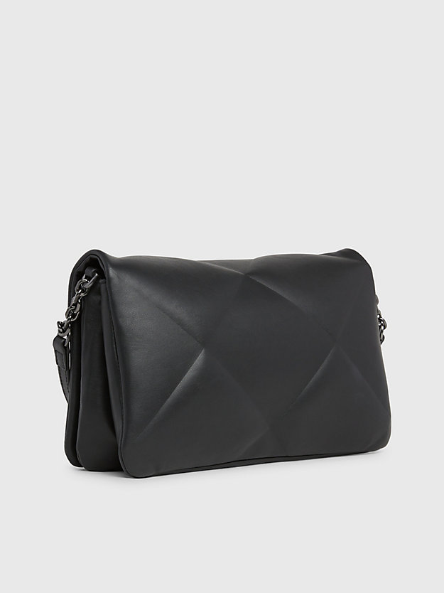 ck black pikowana wielofunkcyjna torba na ramię dla kobiety - calvin klein