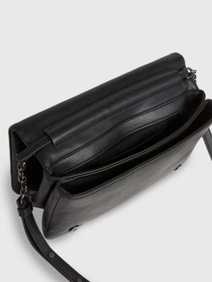ck black gesteppte wandelbare schultertasche für damen - calvin klein