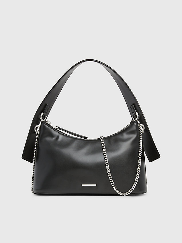 black small vegan leather crossbody bag for women calvin klein