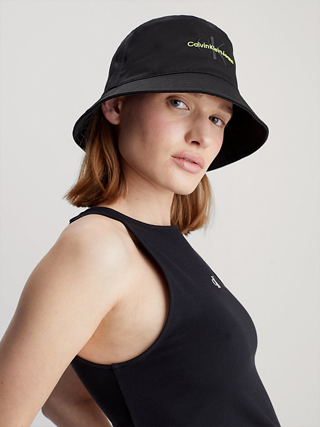 black/sharp green twill bucket hat for women calvin klein jeans