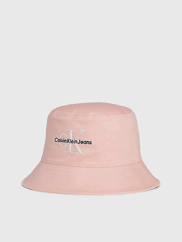 pink twill bucket hat for women calvin klein jeans