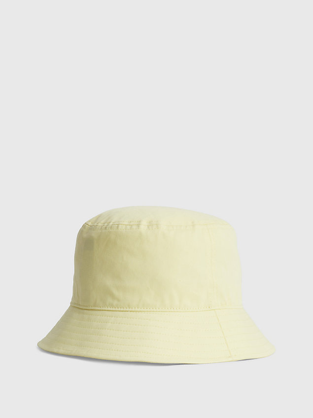 yellow bucket hat van biologisch katoen voor dames - calvin klein jeans