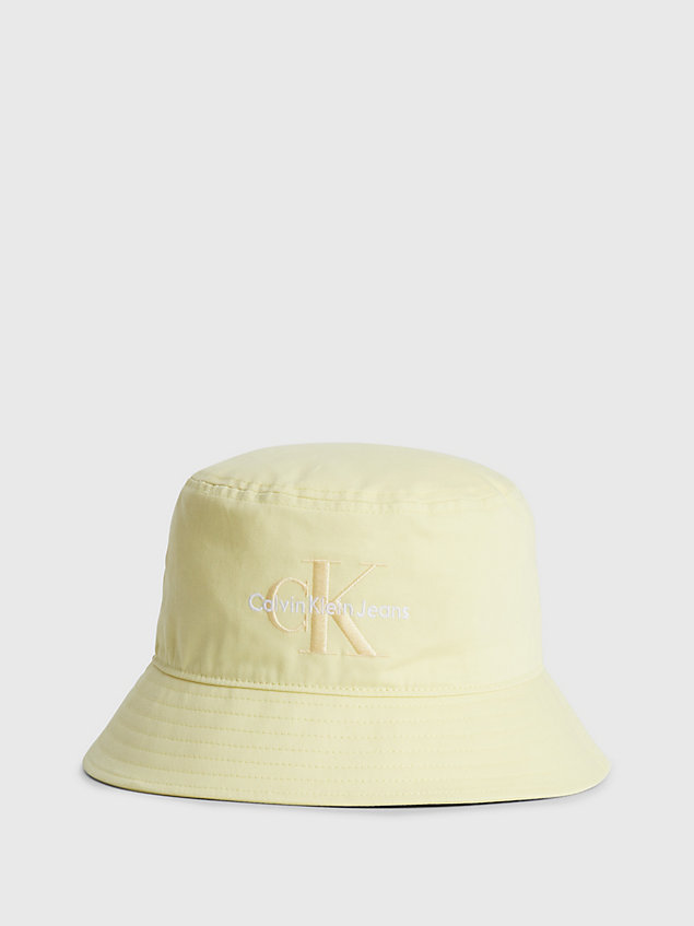 yellow twill bucket hat for women calvin klein jeans